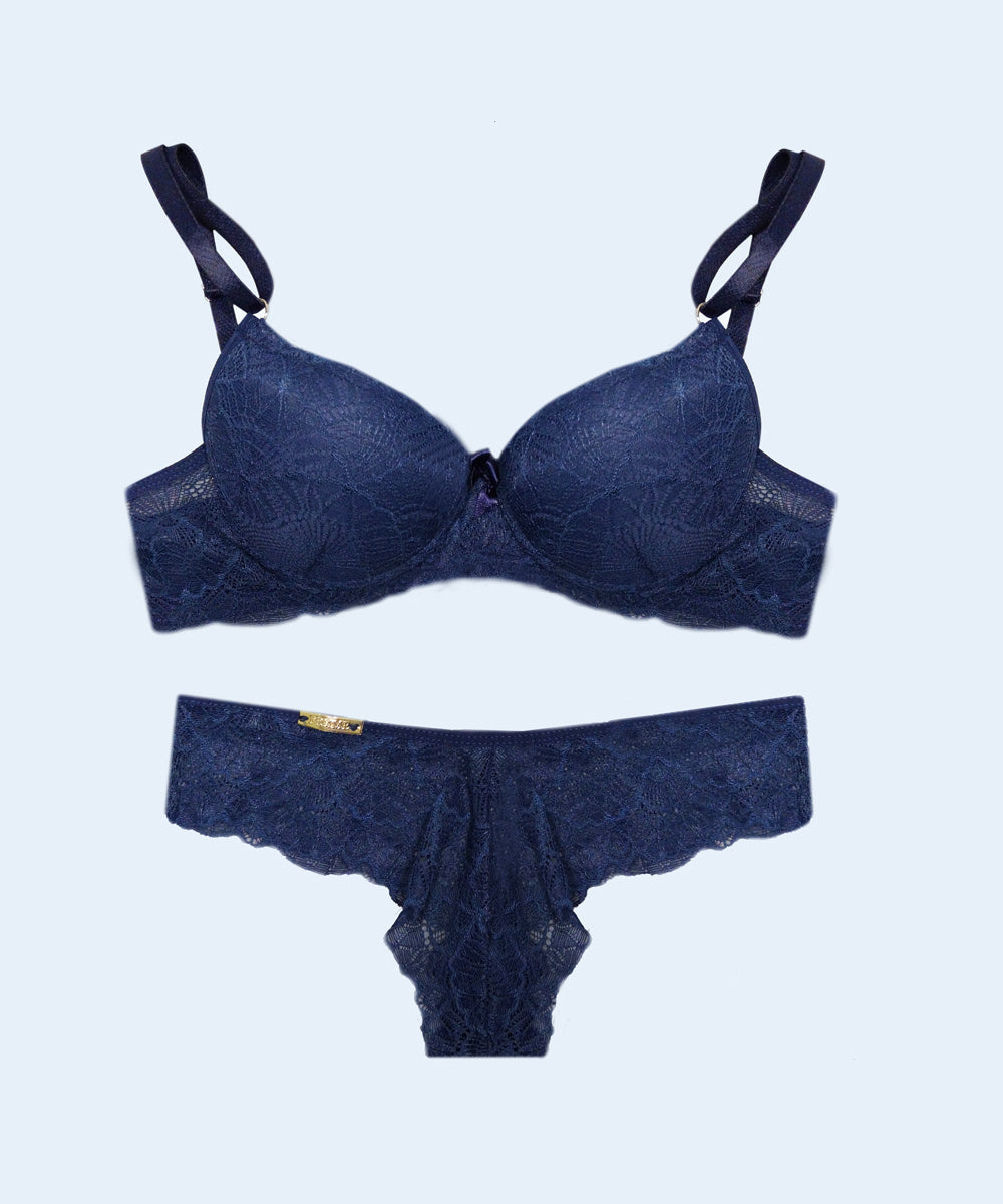 Conjunto Renda Calcinha Biquini Fio - FEMME FATALLE